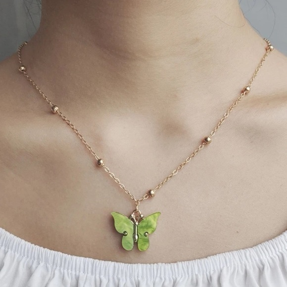 Jewelry - Butterfly Chain Charm Necklace Golden